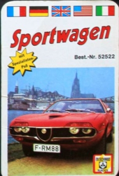 Schmid Spiele "Sportwagen" 1972 Cardgame (5036)